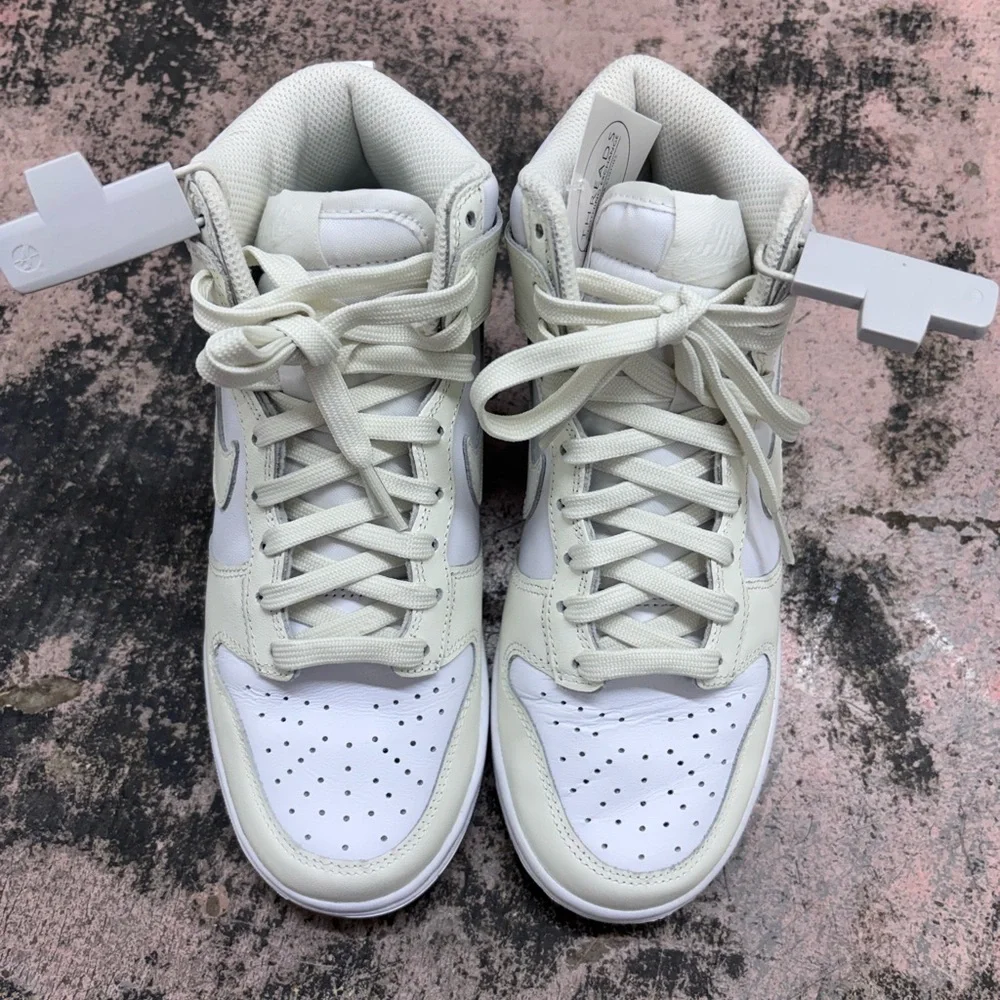 Nike Dunk Women's High Sail Gum Sneakers - White and Cream
